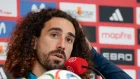 El defensa de la selección española Marc Cucurella durante la rueda de prensa tras el entrenamiento del equipo.