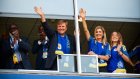 Los reyes de Países Bajos Guillermo Alejandro y Máxima alentaron a Curazao en el duelo ante Ecuador.
