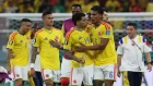 Jugadores de Colombia celebran la victoria ante Congo en el estadio Akron en Guadalajara (México).