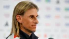 El seleccionador de Ecuador, Sebastián Beccacece, reacciona este viernes, durante una rueda de prensa en el estadio Arrowhead en Kansas (Estados Unidos).