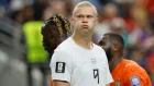 Erling Haaland, goleador de Noruega, en el partido contra Costa de Marfil por el Mundial 2026.