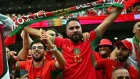 Los aficionados de Marruecos celebran tras el partido de octavos de final del Mundial de la FIFA 2026 entre Canadá y Marruecos.
