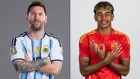 Lionel Messi y Lamine Yamal.