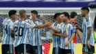 El delantero de Argentina Leo Messi celebra el gol conseguido ante Austria en el partido del Mundial 2026.