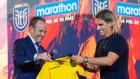 Sebastián Beccace (d), junto al presidente Francisco Egas en un de las últimas fotos en las que posaron como jefe y colaborador.