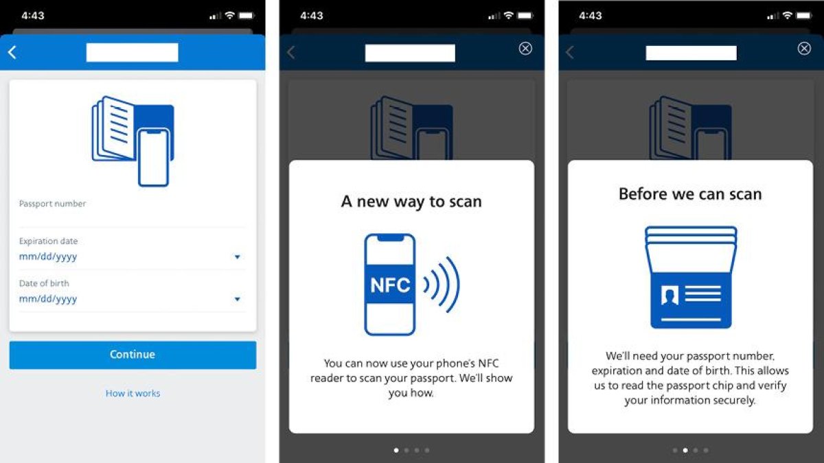 La nueva función usa la tecnología segura del chip de pasaportes para un embarque internacional más rápido.