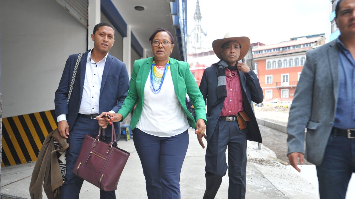 La exconsejera cuando llegó al CPCCS a impugnar su destitucion.

 Quito 16 de Diciembre de 2019 Agencia(ag-extra ag-expreso-ag-quito)