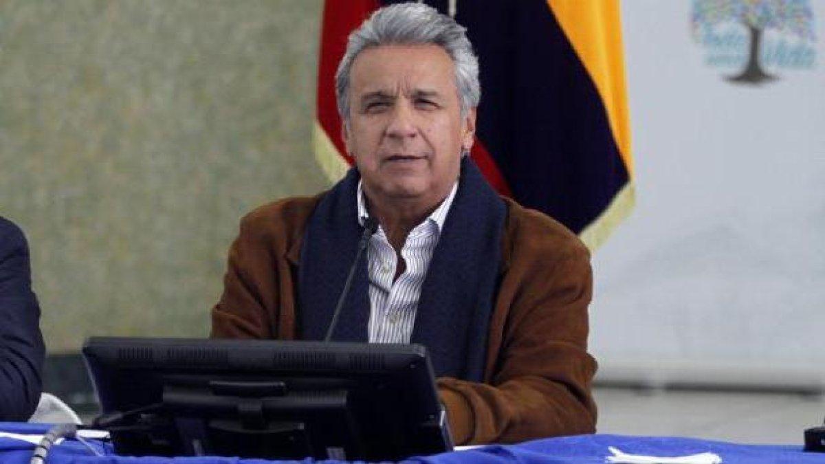 Moreno dijo que son “alta prioridad nacional” y ratificó que “vamos a hacer que Javier, Paúl y Efraín regresen con vida”. (Presidencia Ecuador)