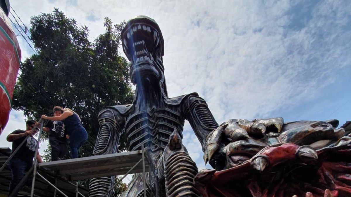 La pieza fue construida en tres meses y medio