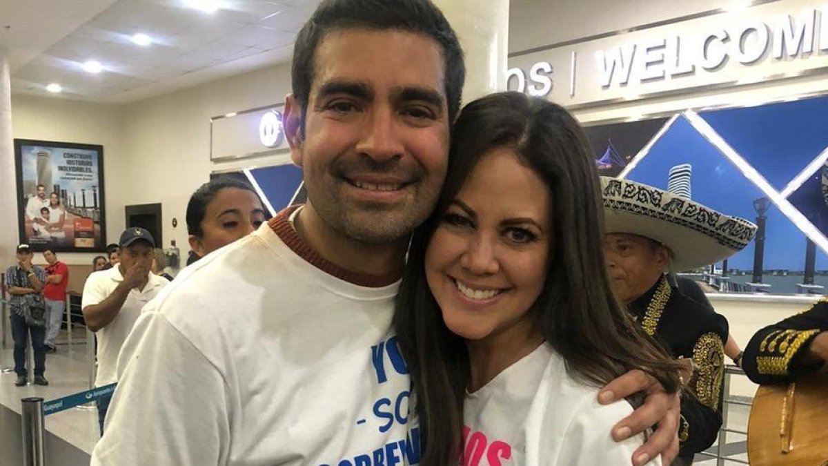 Luis Antonio Ruiz con Denisse Molina.