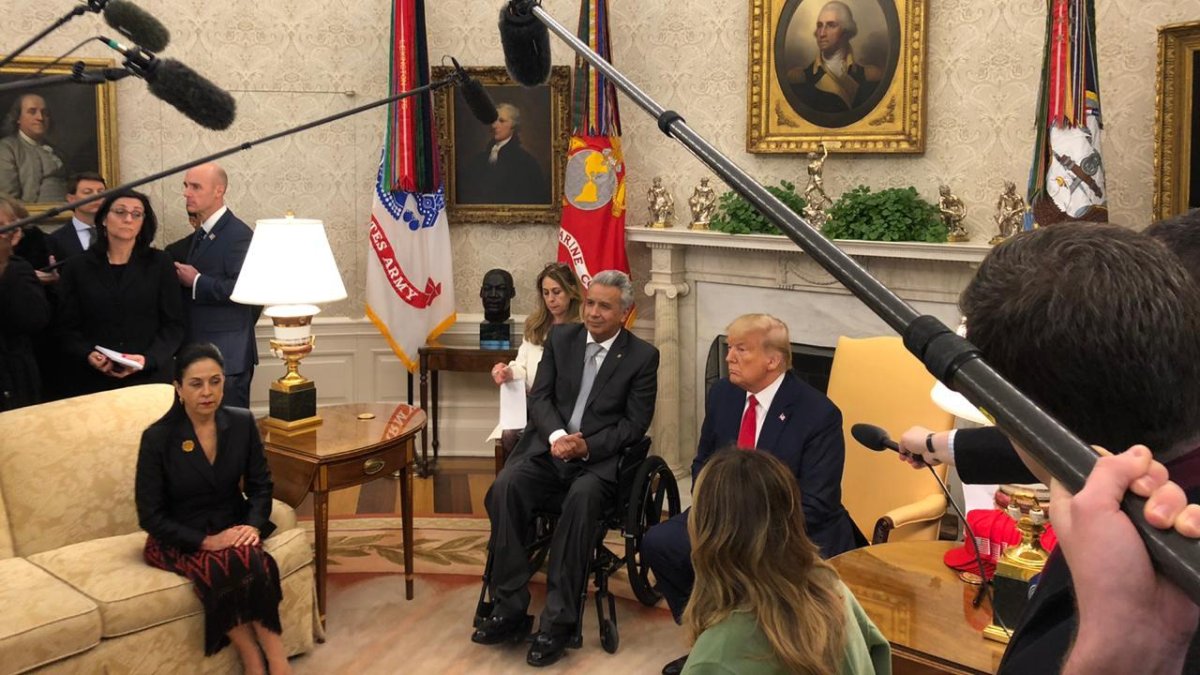 La reunión entre Moreno y Trump se realizó en el Despacho Oval de la Casa Blanca, en Washington.