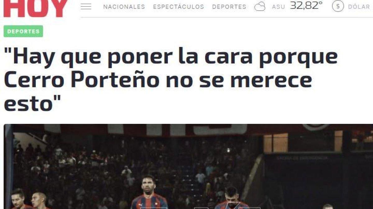 La prensa paraguaya se mostró muy crítica con lo sucedido con Cerro Porteño.