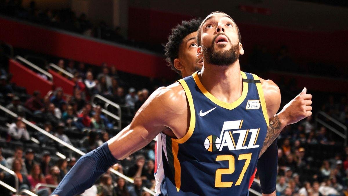 Rudy Gobert, jugador de los Jazz, quien dio positivo por coronavirus.