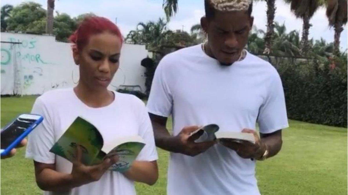 Michael Arroyo durante su ceremonia de bautizo