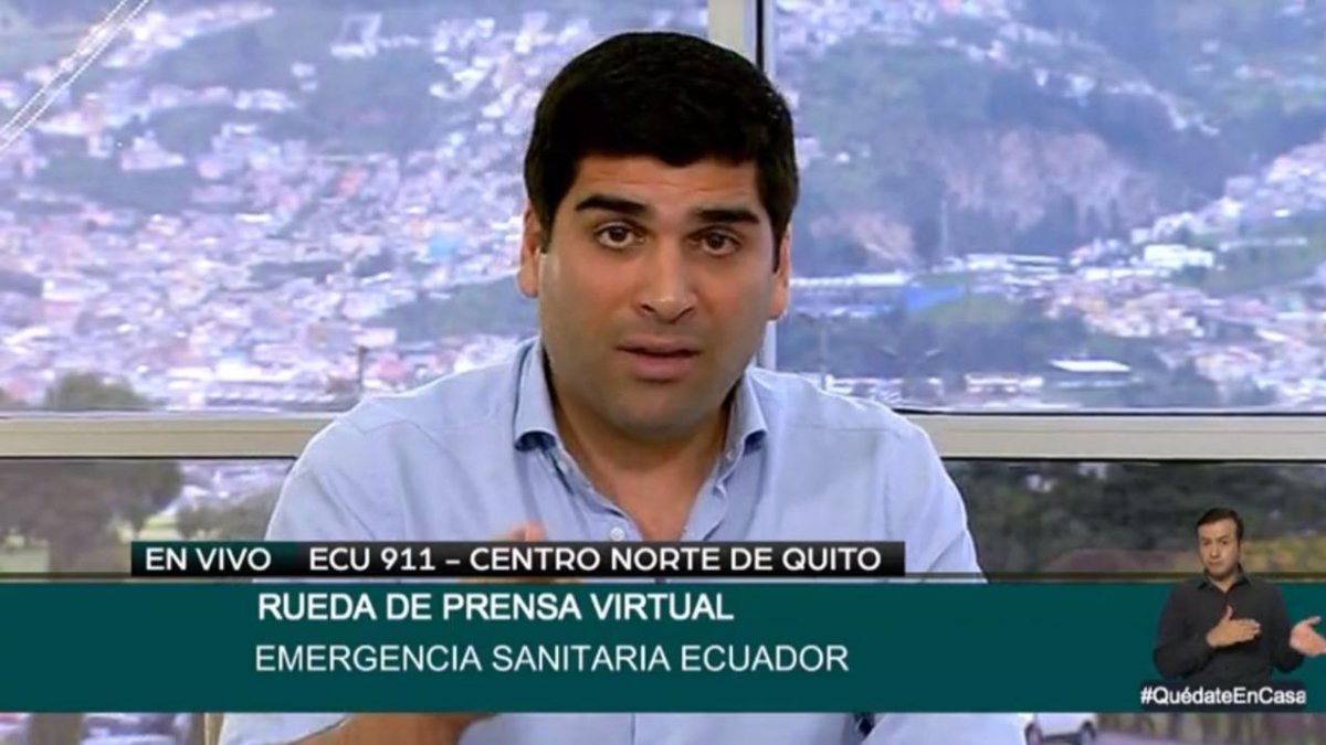 Desde esta semana las autoridades han optado por las ruedas de prensa virtuales. Uno de ellos es el vicepresidente Otto Sonnenholzner