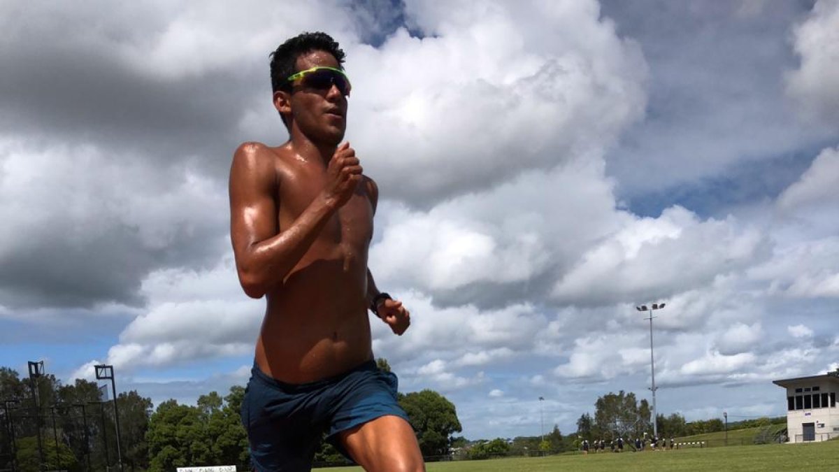 Práctica. Matute, a diferencia de otros deportistas que entrenan en cuarentena, ha  podido realizar trabajo de campo.