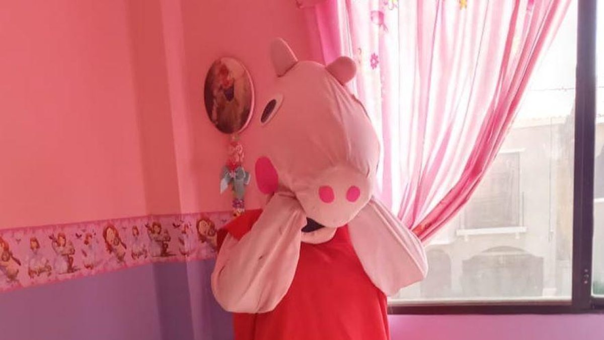 Pepa Pig fue el personaje que Cristina, de 6 años, deseaba conocer.