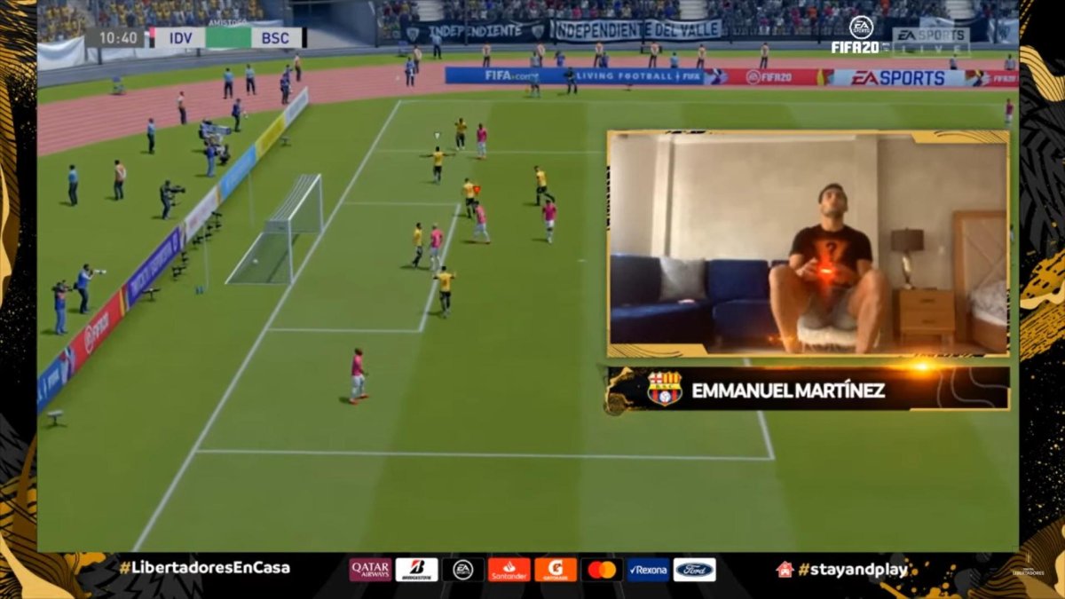 Emmanuel Martínez, volante de Barcelona, participó en la iniciativa #LibertadoresEnCasa