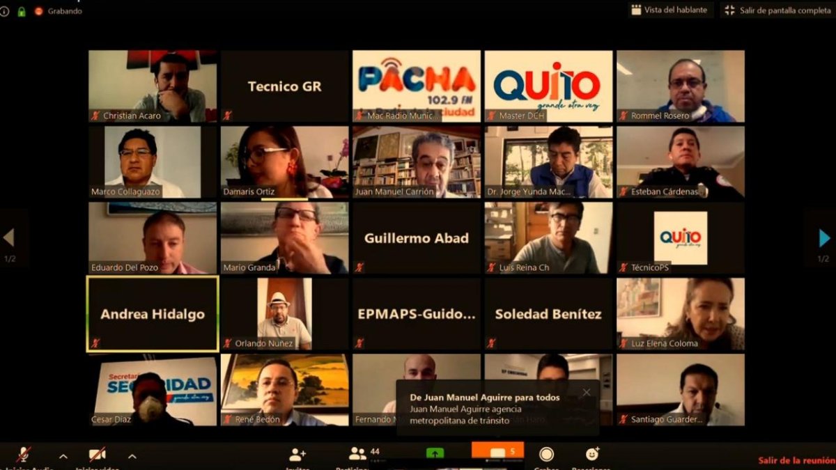 Los concejales del Distrito Metropolitano se reunieron este martes en forma virtual.