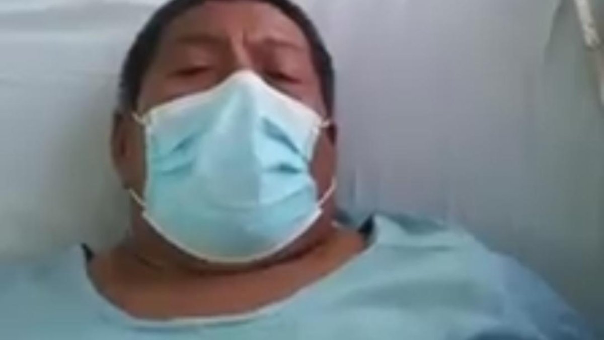 Juan Pizarro Yagual busca a su familia, está internado en el Hospital Guayaquil.