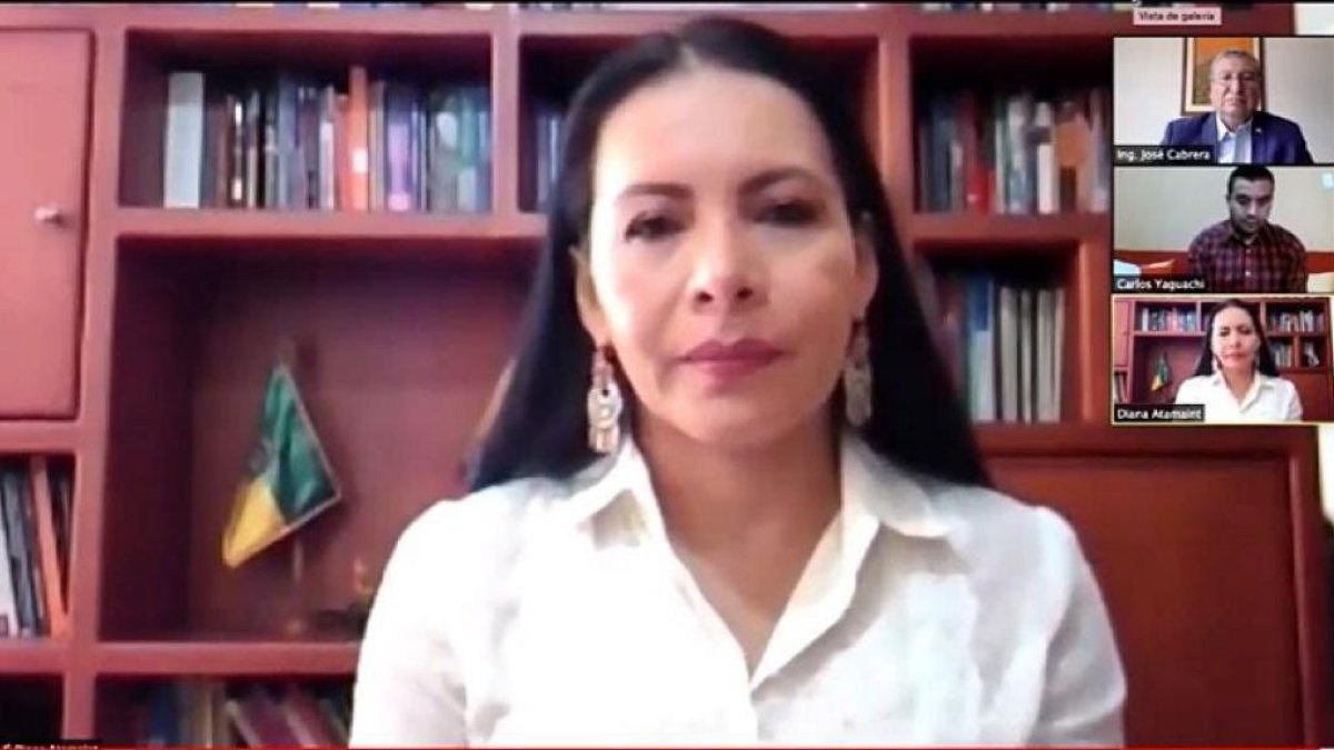 La presidenta del CNE, Diana Atamaint, compareció a la Comisión de Fiscalización de la Asamblea por el caso 