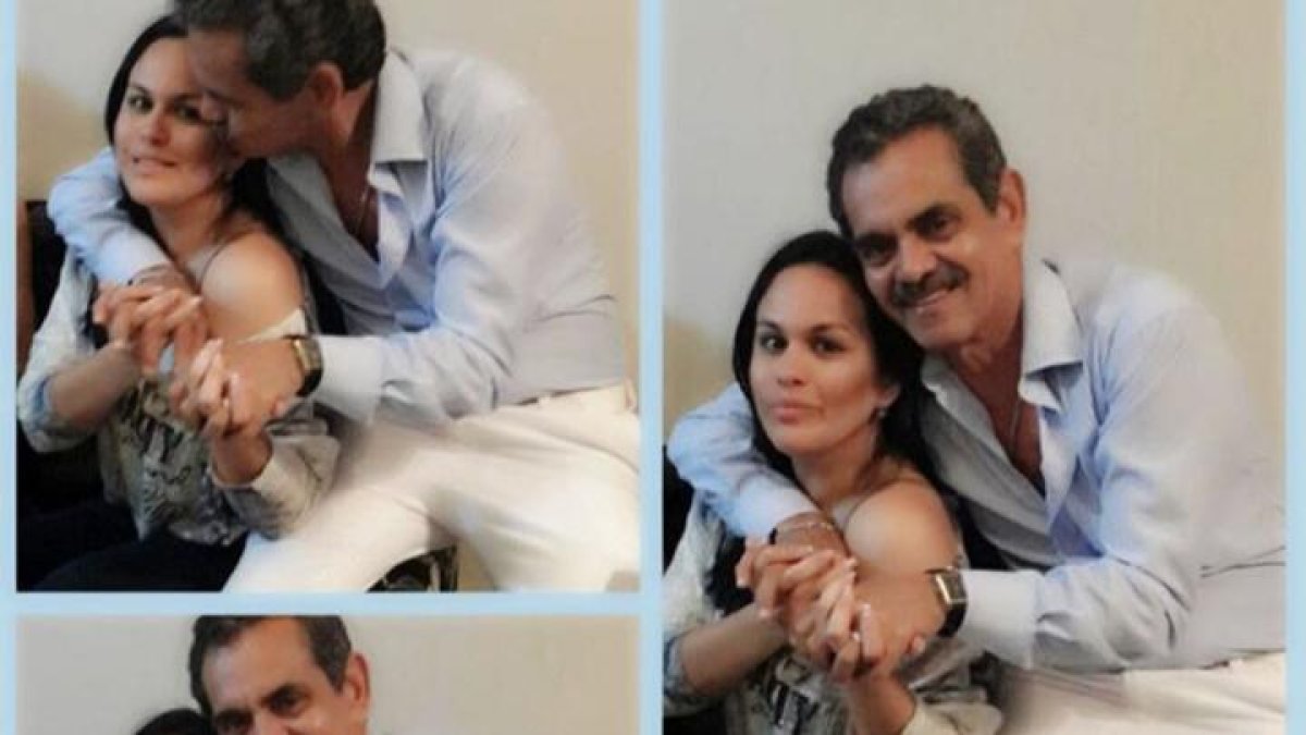 Pamela junto a su padre, Luis Enrique Palacios.