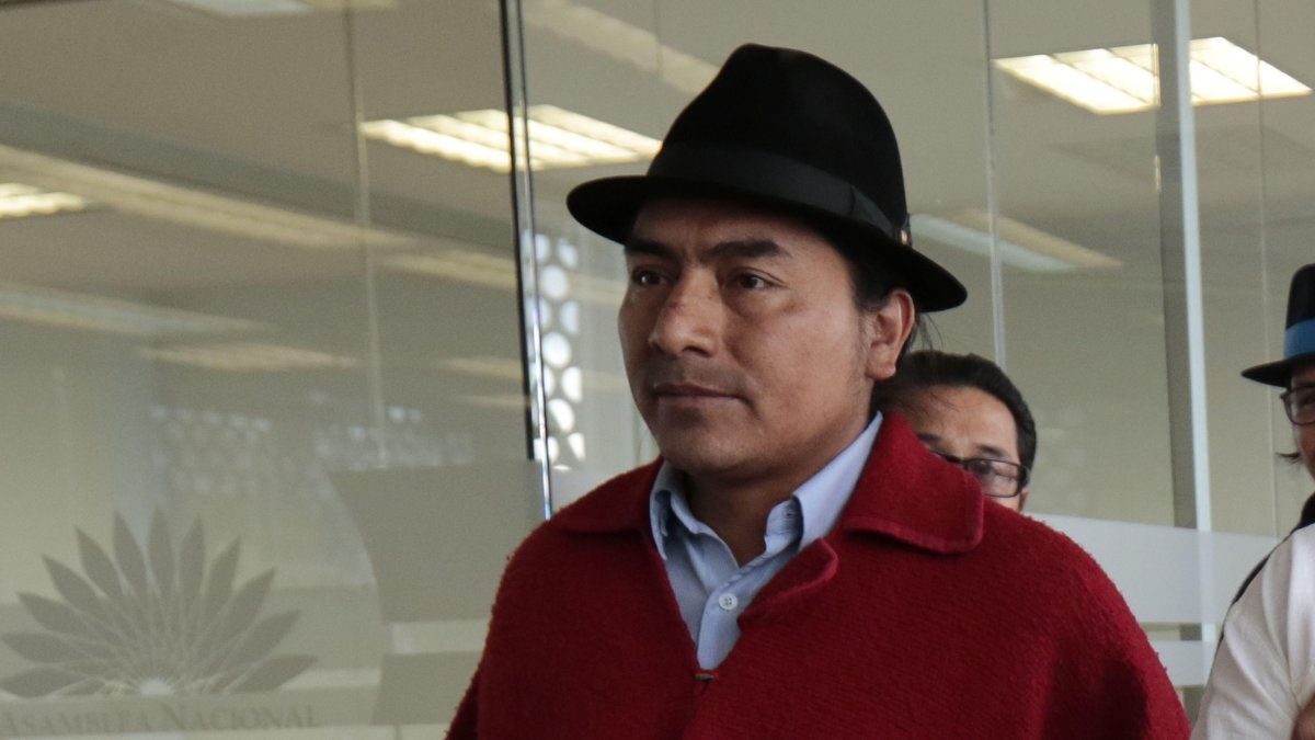 Archivo. Leonidas Iza no participará en las elecciones presidenciales de 2021.