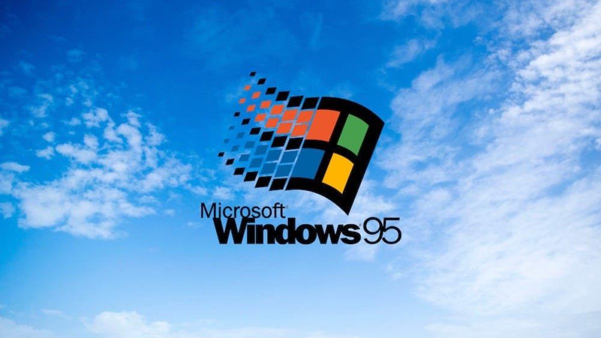 El logo de Windows 95.