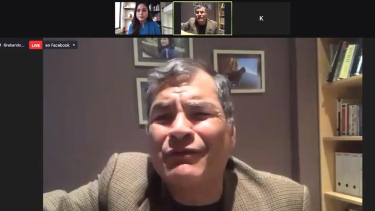 Entrevista. Tras conocerse el fallo del tribunal de casación, Rafael Correa deliró media hora en Tu Voz TV.