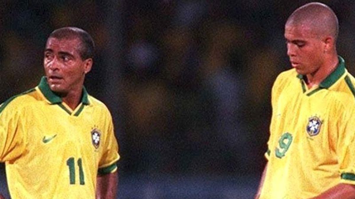 Romario (i) y Ronaldo integraron una de las mejores delanteras en la historia de la selección brasileña.
