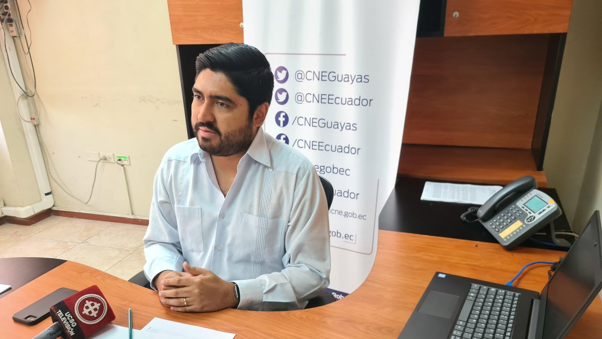 El presidente de la Junta Electoral del Guayas, Julio Candell, se refirió a la presentación de la candidatura de Daniel Salcedo.