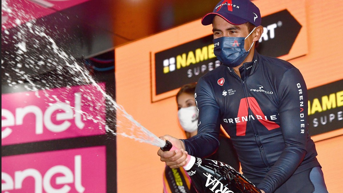 Sueño. La imagen de Jonathan celebrando en el podio de un grande, es realidad.