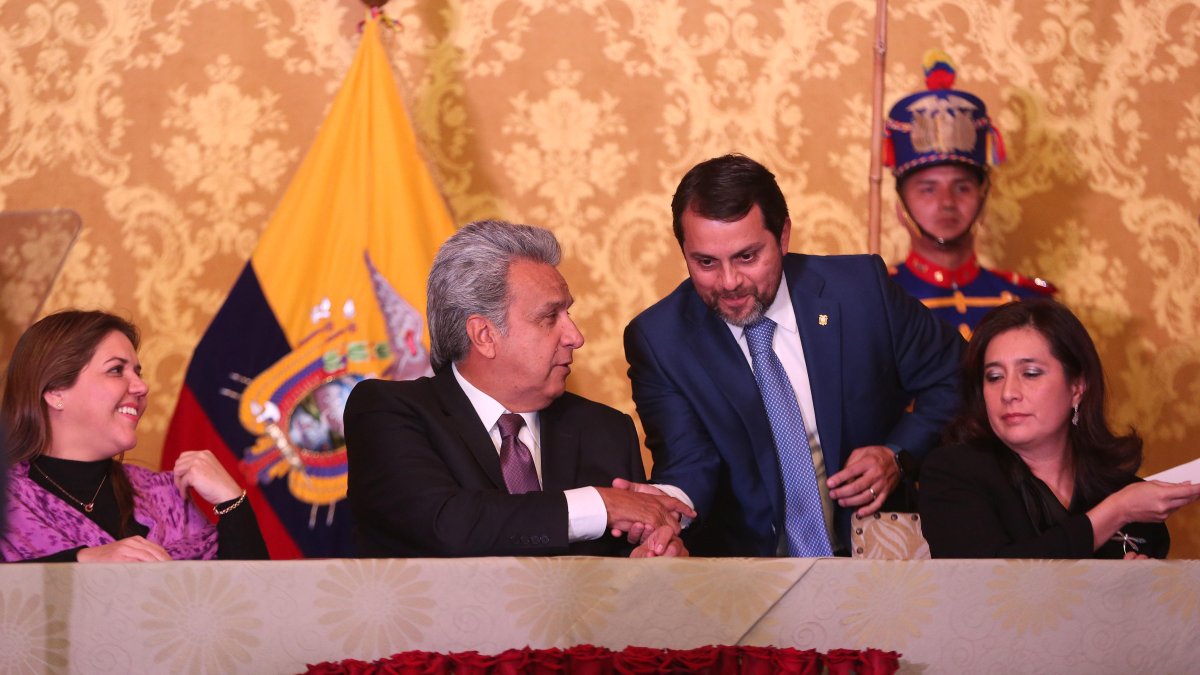 Cambio. En mayo de 2018 Lenín Moreno decidió pasar a Granda de Obras Públicas a la Secretaría de la Política.