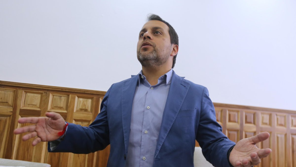 El expresidente del Directorio del IESS, Paúl Granda, en una entrevista pasada en 2018.