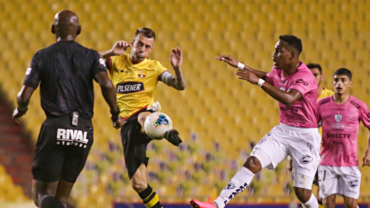 Era el séptimo gol de Díaz con los amarillos en el 2020 en LigaPro, y en Copa Libertadores hizo dos.