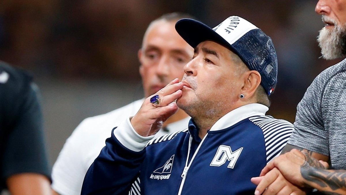 Diego Maradona, en una de sus últimas fotos como director técnico.
