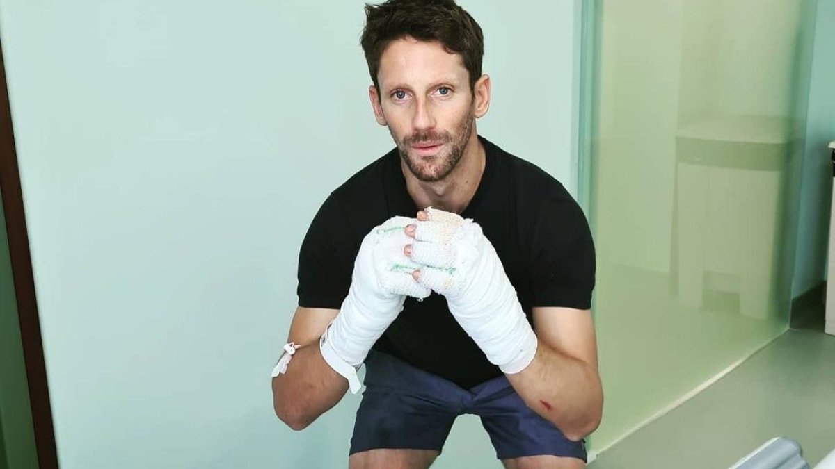 Recuperación. Romain anunció la noticia del alta médica con esta gráfica.