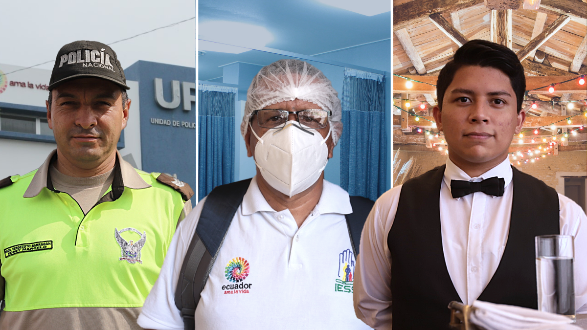 Robby, Walter y Cristhian dejan a sus familias durante estas fechas para trabajar y servir a otros.