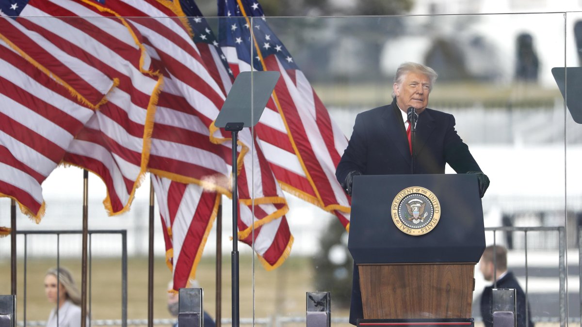 El presidente de Estados Unidos, Donald Trump, durante un mitin el miércoles en el que, al dirigirse a una multitud, afirmó que nunca reconocería su derrota en las pasadas elecciones presidenciales.
