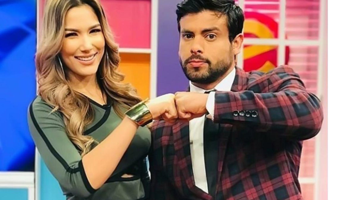 Efraín con quien era su pareja, Alejandra Jaramillo.