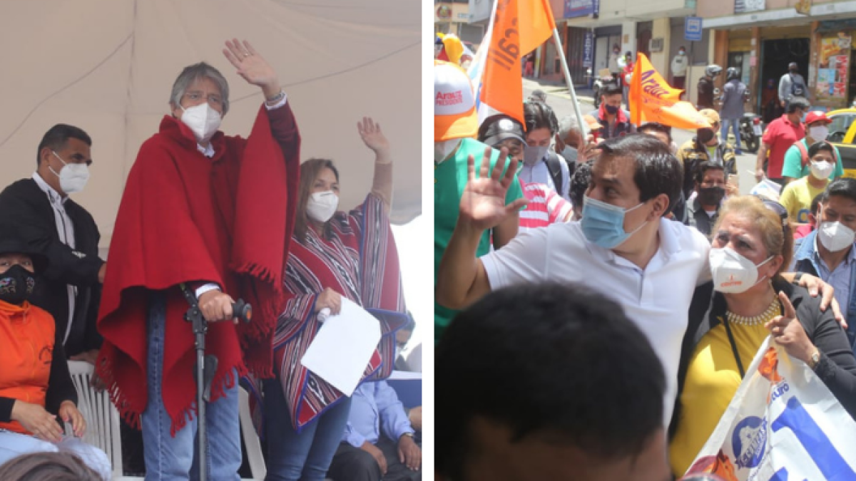 Ambos candidatos arrancaron su campaña en Quito.