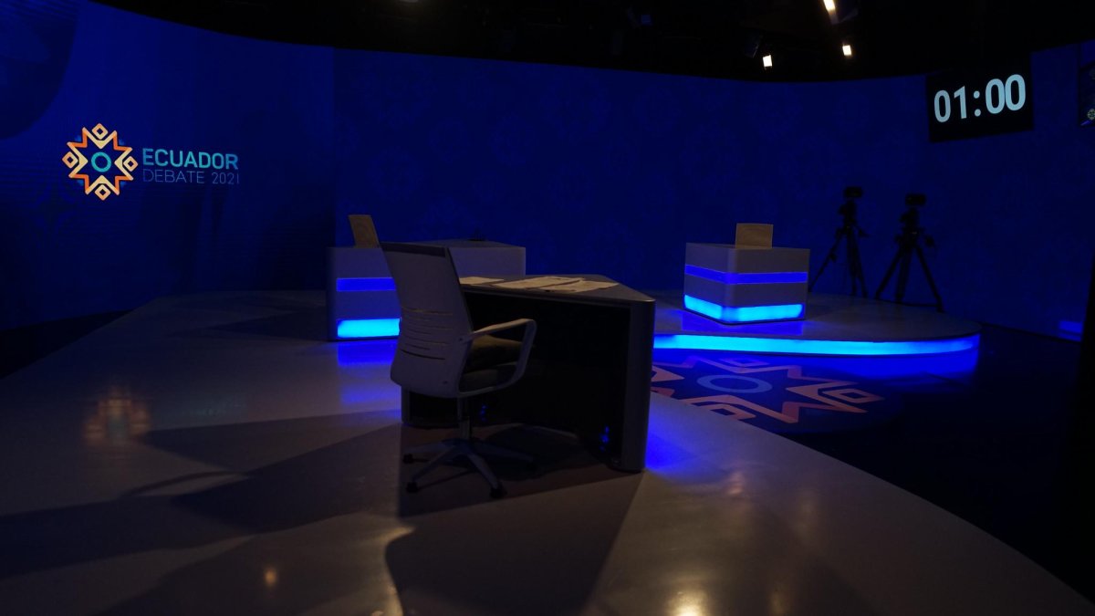 En 2021 fue el primer debate obligatorio. El careo del balotaje fue entre Andrés Arauz y Guillermo Lasso.