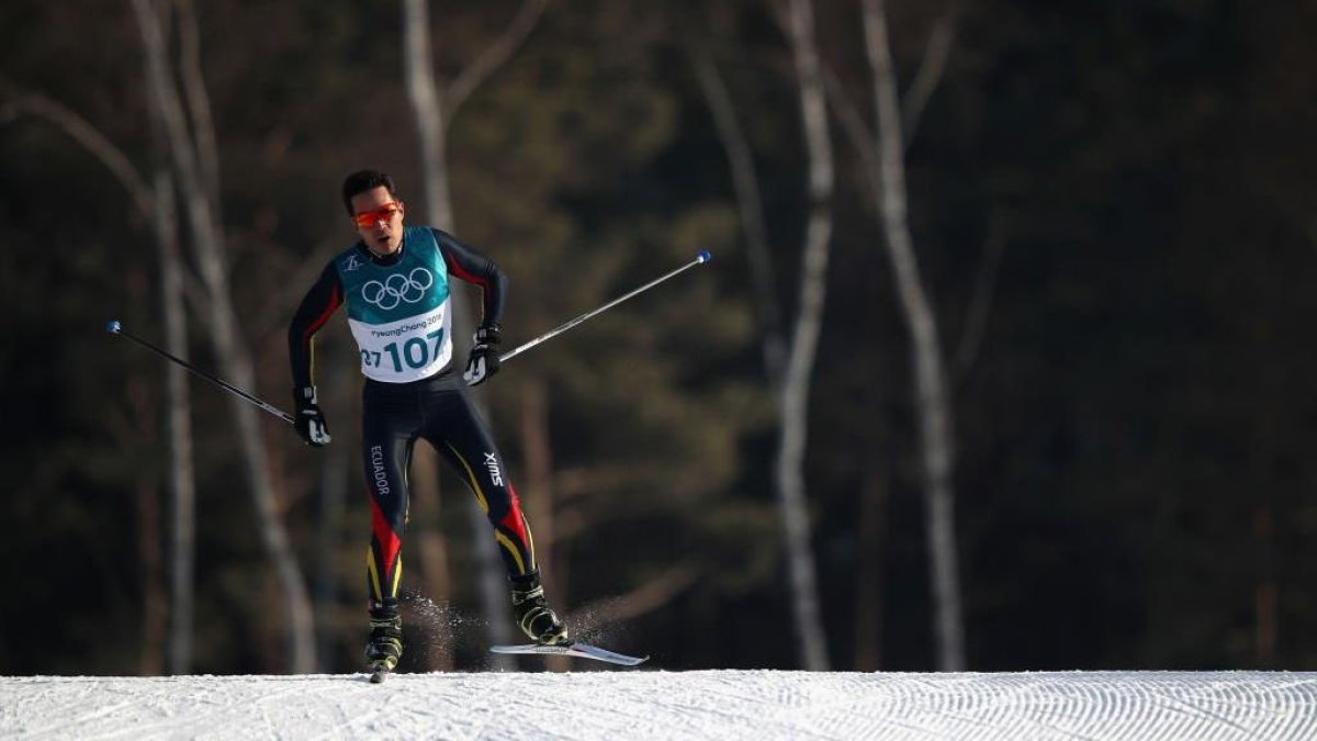 Suceso. En 2018 Klaus fue el primer ecuatoriano en competir en unos Juegos de Invierno.