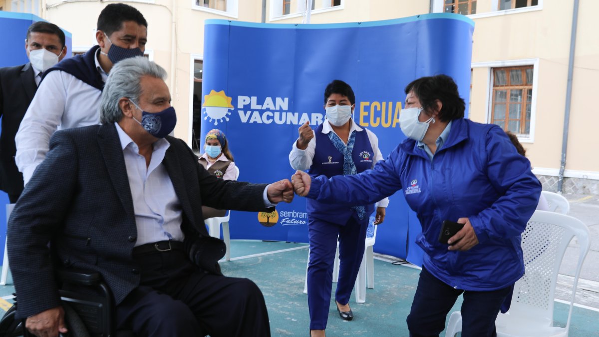 El presidente Lenín Moreno ha inspeccionado el avance del plan de vacunación.
