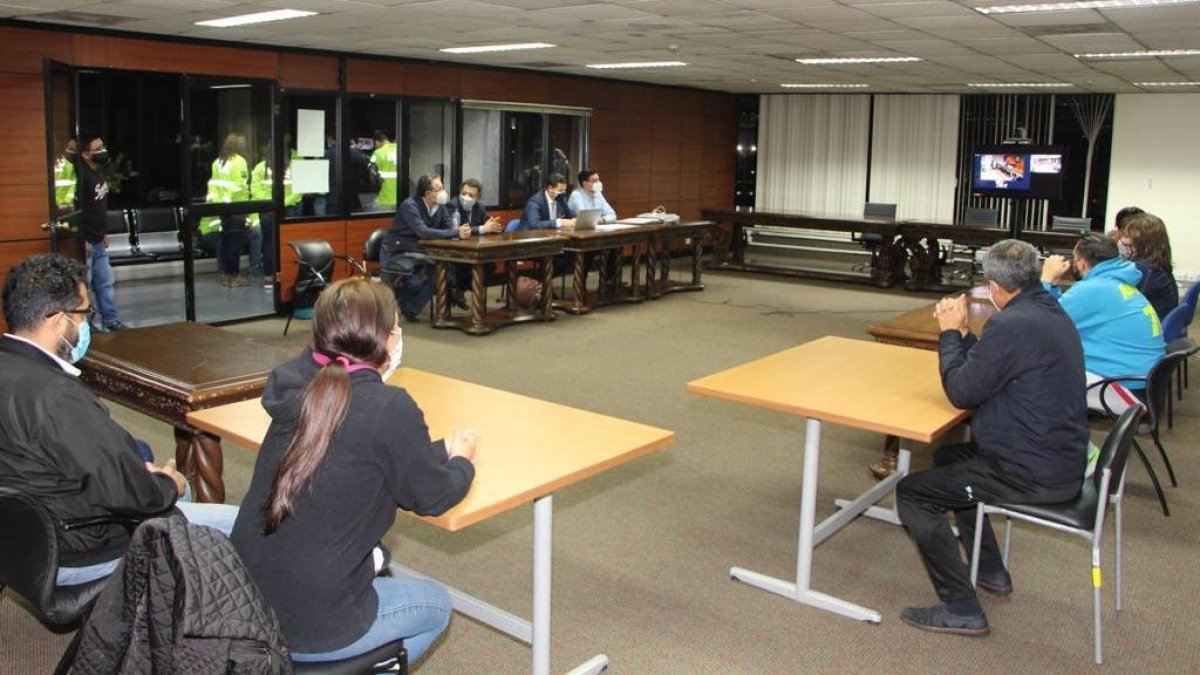 Diligencia. El contralor Pablo Celi, uno de los sospechosos de delincuencia organizada, durante la audiencia de formulación de cargos en abril.