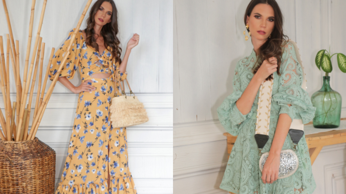 Vestido con mangas amplias.