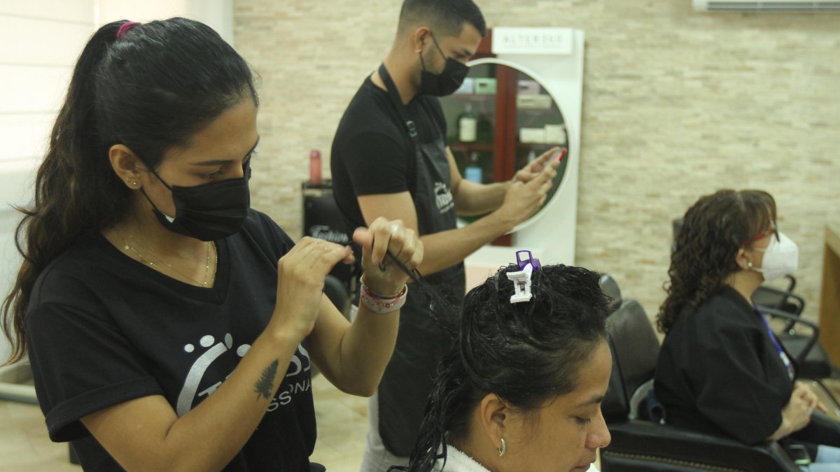 Salón de belleza. En el Majestic Hair Creations se atendieron las últimas citas programadas. Para este sábado tenían en agenda 8 visitas, de las cuales solo dos pudieron reagendar.