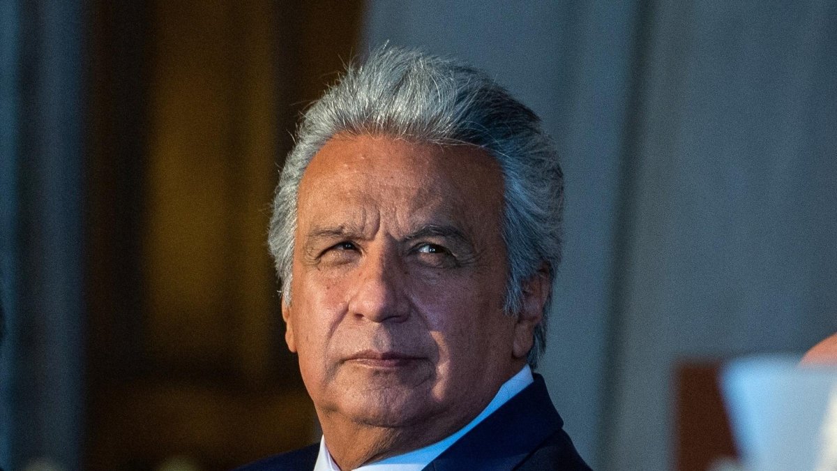 El presidente de Ecuador, Lenín Moreno, en el foro 