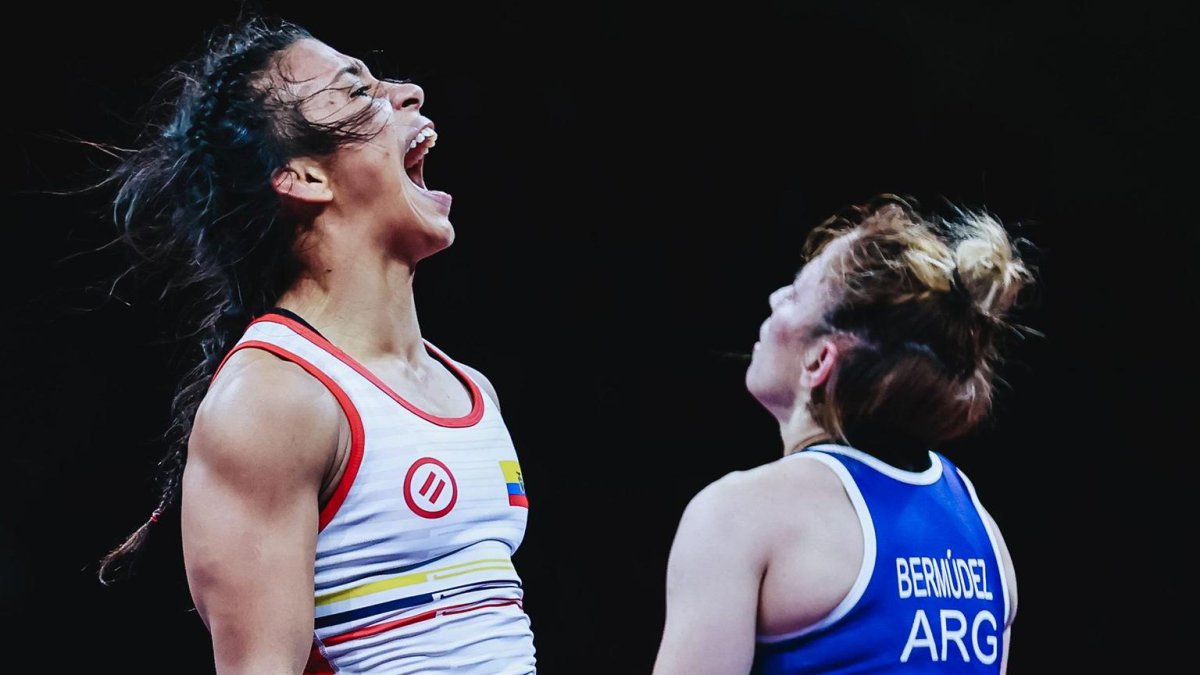 Desahogo. La luchadora tricolor tras vencer a la argentina Patricia Bermúdez y ganar el pase a Tokio.