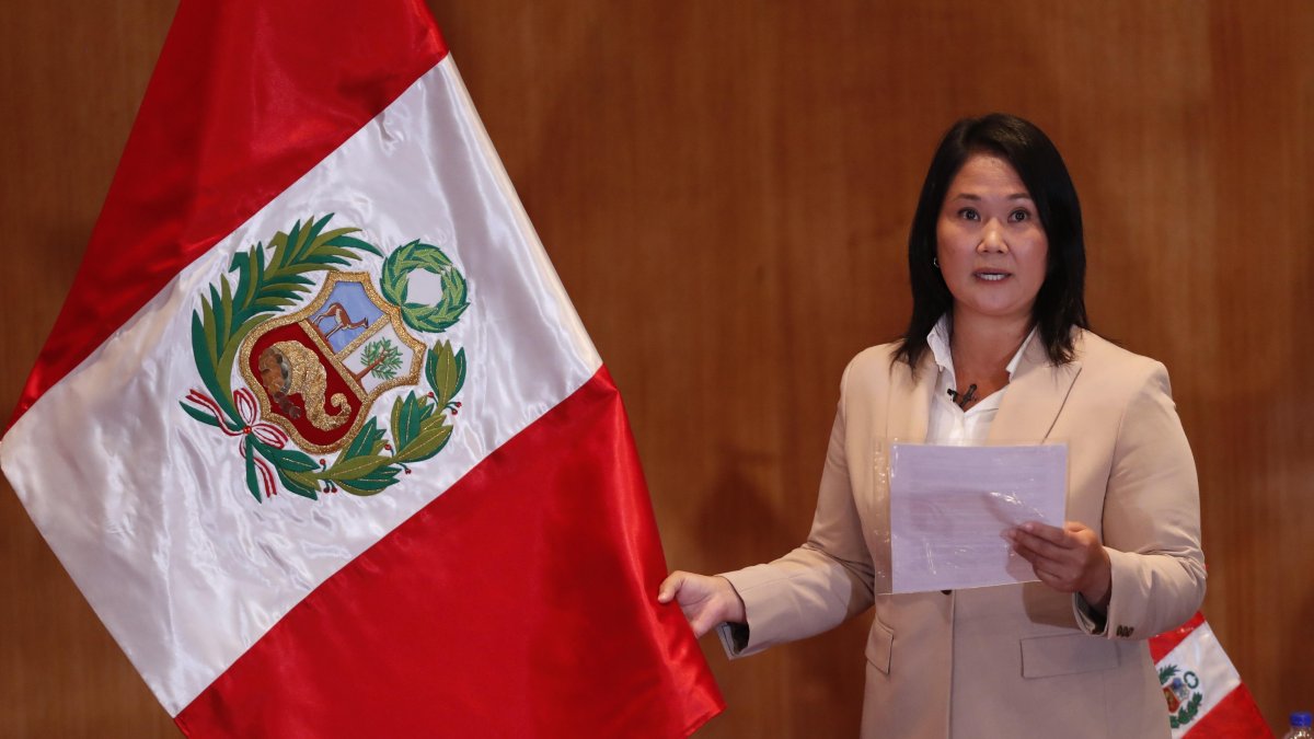 Imagen de archivo de la candidata Keiko Fujimori, del partido Fuerza Popular.
